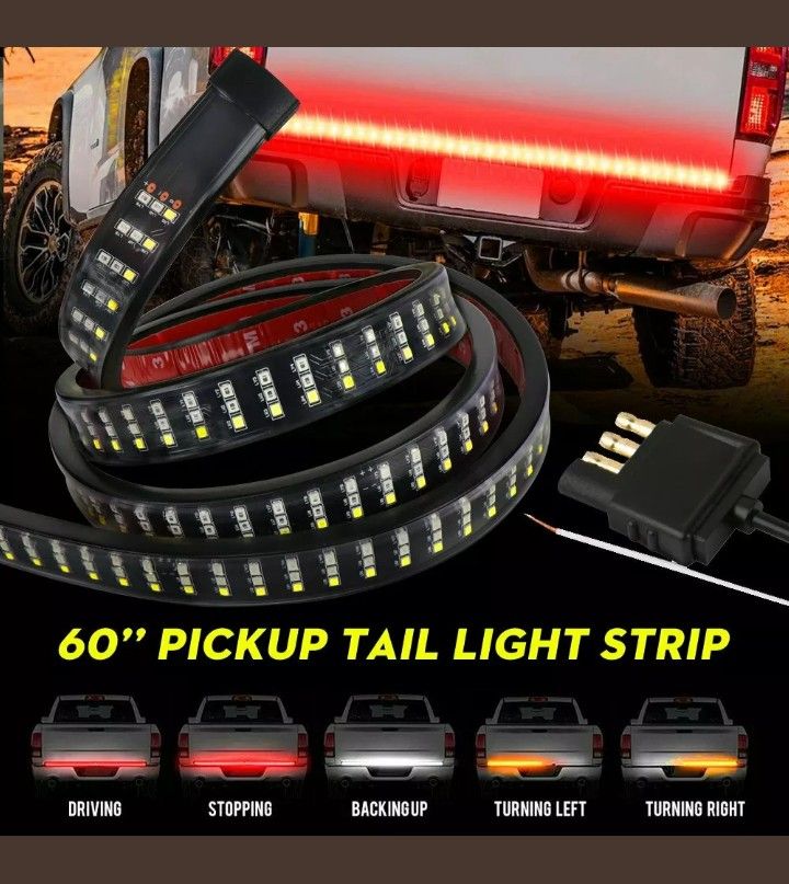 🚨🚦NEW 3X BRIGHTER TRUCK TAILGATE LED STRIP 3RD BRAKE LIGHT! 5 SIGNAL FUNCTIONS🚦🚨