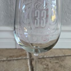 Disney Club 33 40th Anniversary Wine Glass