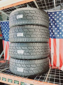 P275/55R20 HANKOOK DYNAPRO AT/M ALL TERRAIN USED TIRES SET 275/55R20 TRUCK JEEP 275 55 20