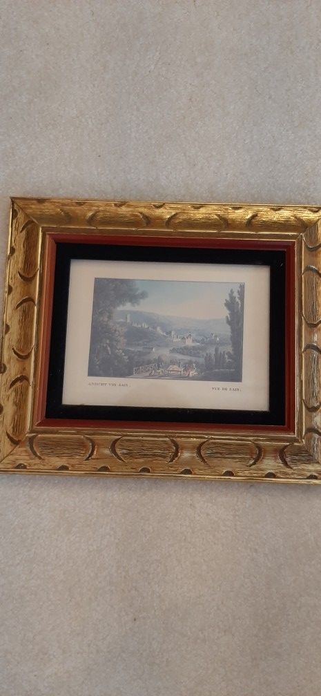 Ansicht Von Sain-Vue De Sain print. Framed