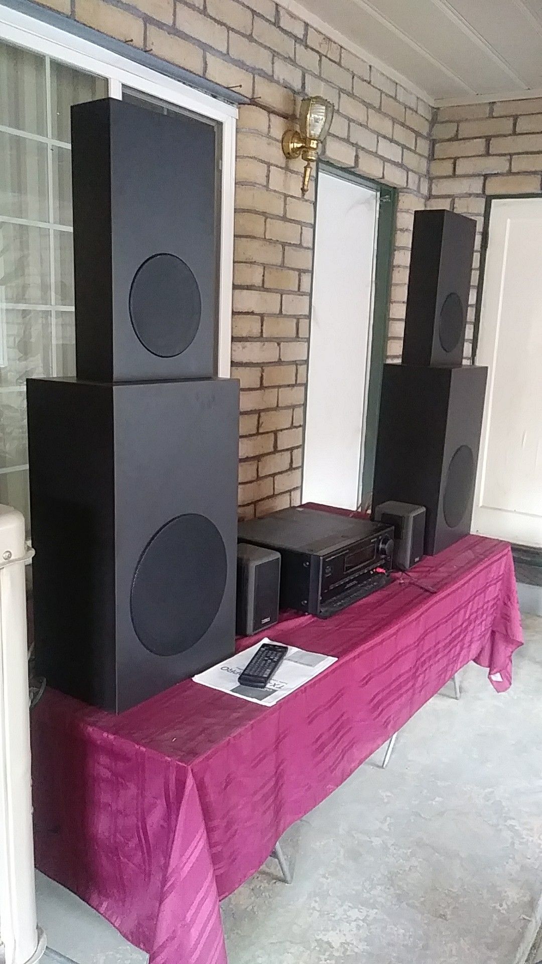 High end stereo system. Onkyo txsv909pro. With. Cambridge sound works speakers 2power 12 inch sub. 2. 8inch mids. 2highs