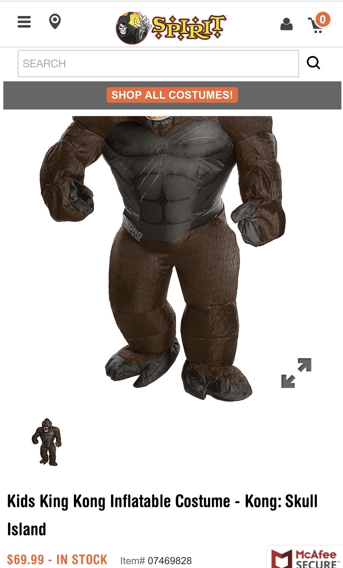 King Kong Inflatable Costume