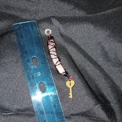 Red And Blk Wire Wrapped Gem Pendant 