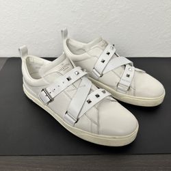 Valentino Garavani Rockstud White Leather Sneakers Size 12 Men’s