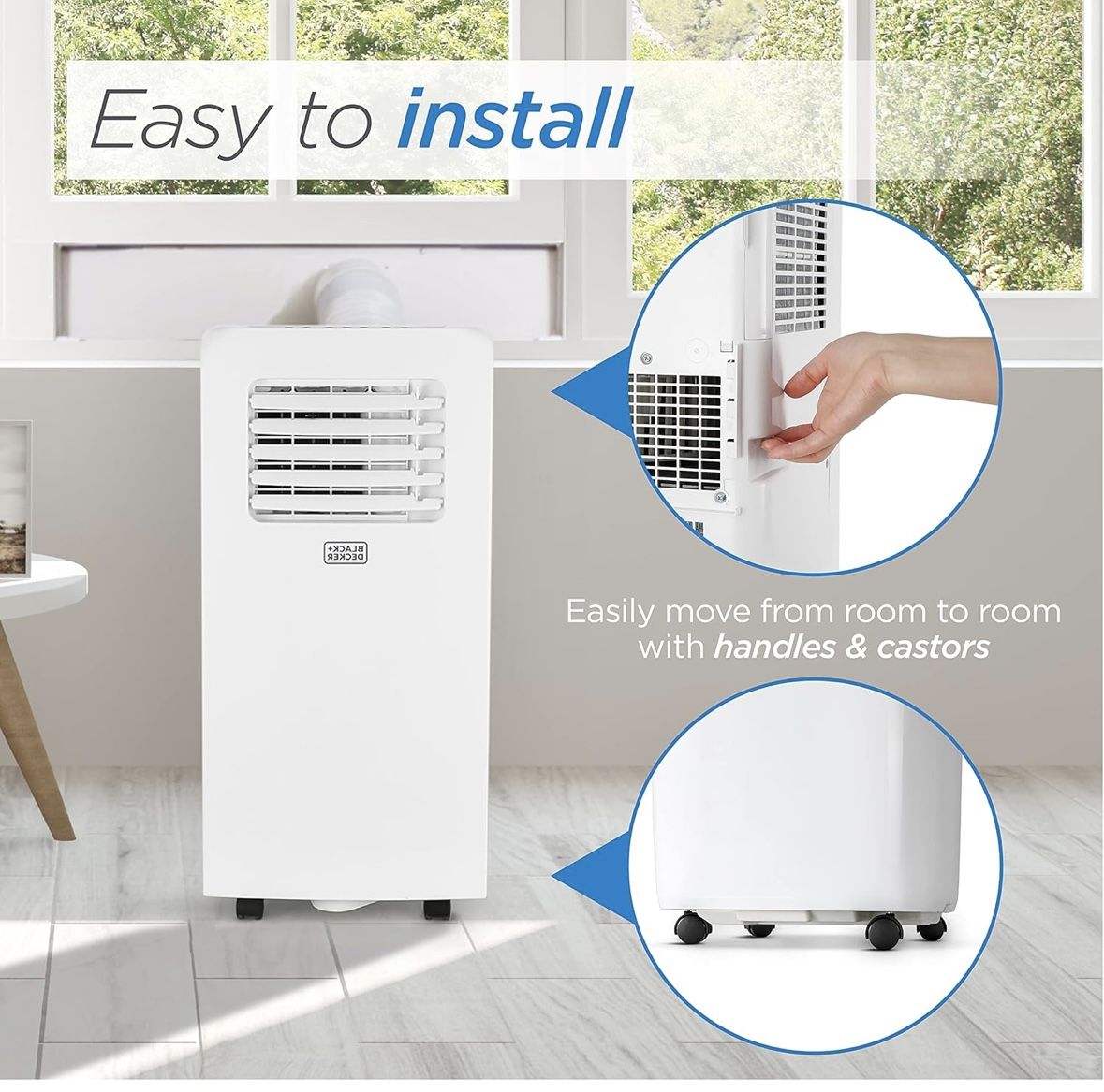 AC Unit - BLACK+DECKER 10,000 BTU Portable Air Conditioner with Remote Control, White