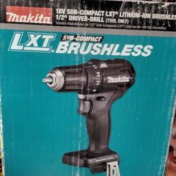 Makita 18V Sub-Compact LXT Lithium-Ion Brushless 1/2" Driver-Drill.  Tool Only 