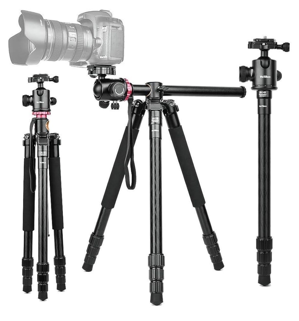 Tripod for Camera/DSLR with 360° Ball Head  Also Monopod Quick Release Plate,