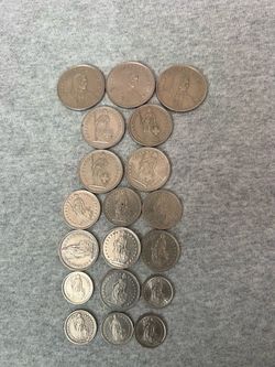 Swiss coins (18 pieces)