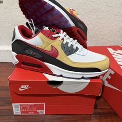 Air Max 90 San Francisco 49ers Mens Running Shoes (White/ Gym Red/Black)size 9 & 11