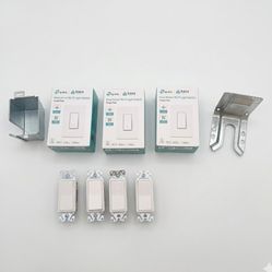 Kasa Smart Wi-Fi Light Switch NEW (2) and other parts.