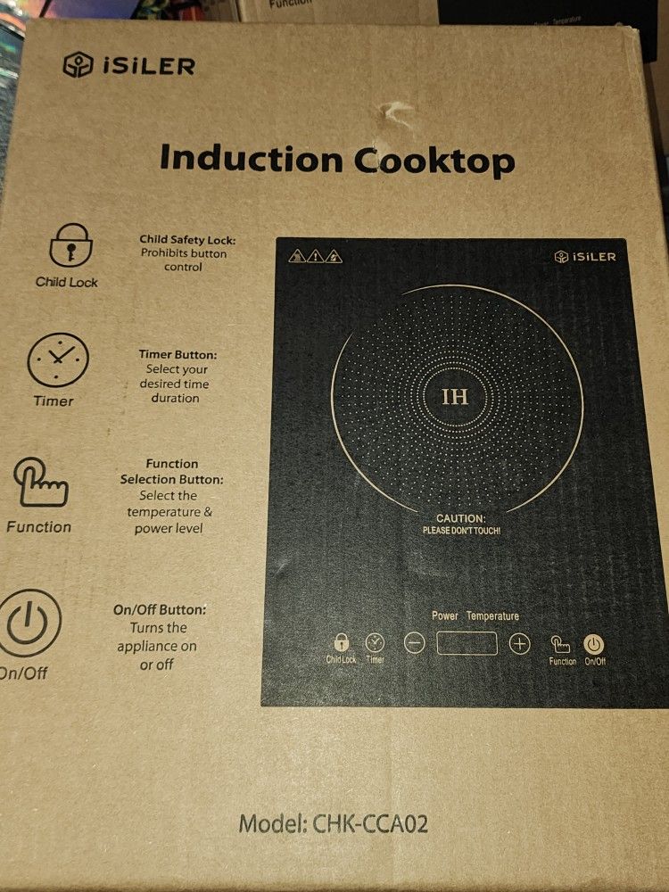 Isiler Portable Induction Cooktop: 1800W, Touch Sensor, Model CHK-CCA02