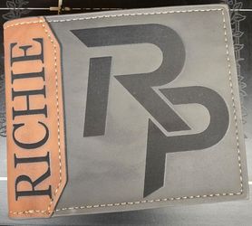 🎁 Father's Day Special – Custom Engraved Leather Tri-Fold Wallets
