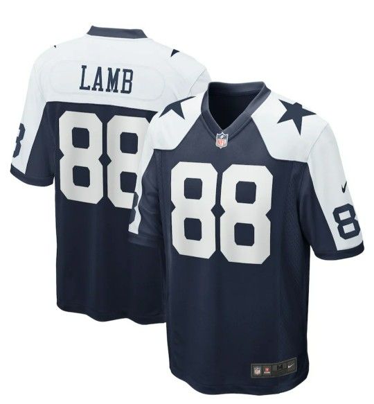 New! Men's Dallas Cowboys CeeDee Lamb Navy Alternate Game Team Jersey XL