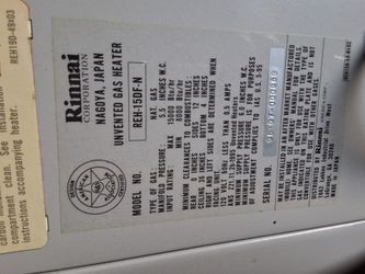 Rinnai gas heater