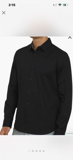 New Beverly Hills Polo Club Black Modern Fit Dress Shirt Men’s Business Casual M neck (17”) Neck. 17” Chest 46” Length 29” Sleeves 21”.25 Shoulder 41