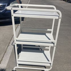 Ikea White Metal Cart