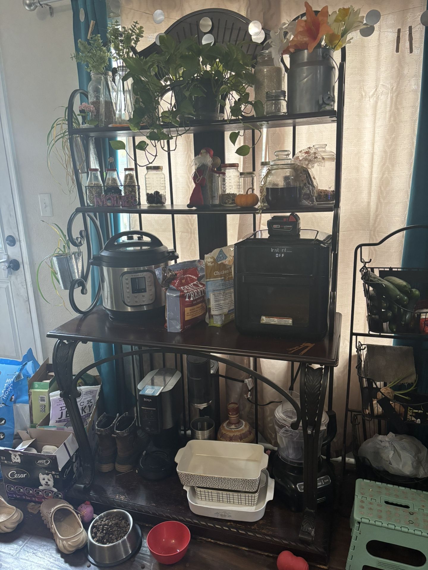 Oversized Baker Rack Hutch