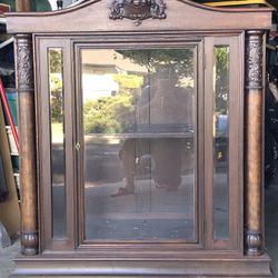 Vintage Antique Mahogany China Cabinet 