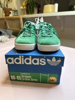 adidas gazelle silver green womens ADIDAS Gazelle Indoor "Semi Court Green"  Stadium Goods