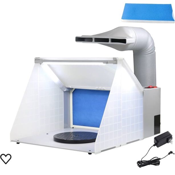 New In Box $60 Portable Airbrush Spray Booth Exhaust Extension Hose for Hobby Painting Art Craft