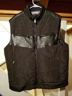 Kenneth Cole Reaction Black Vest With Hood Size 2XL