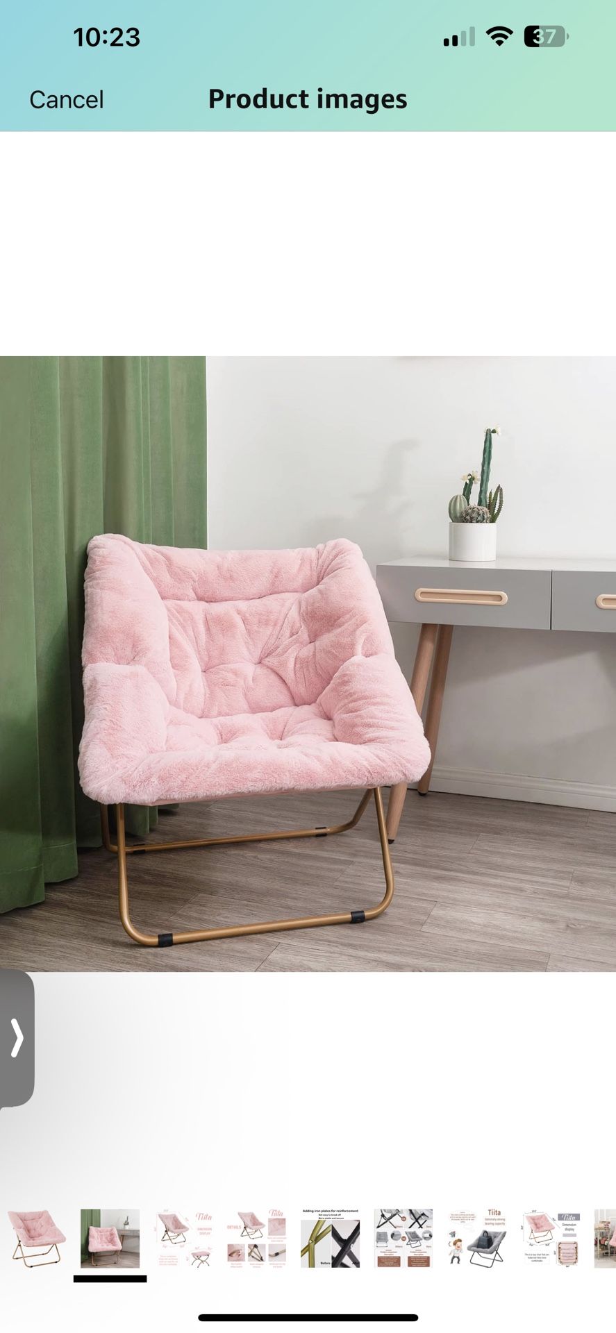 Pink Lounge/Saucer Chair