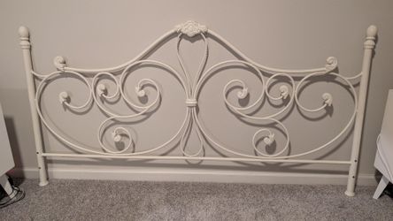 Metal White King Size Headboard