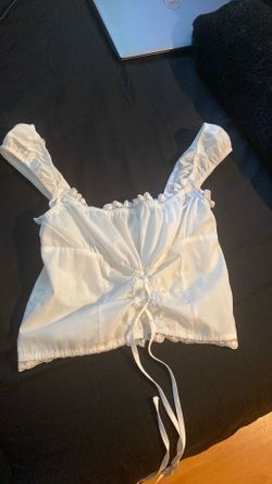 white crop top