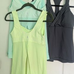 Lululemon Run: Tame Me Tanks (2) Deep Breath Tank (1)