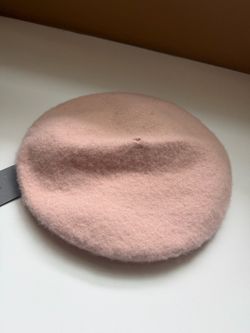 Pink Wool Beret Hat