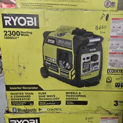 RYOBI
2,300-Watt Recoil Start Bluetooth Super Quiet Gasoline Powered Digital Inverter Generator with CO Shutdown Sensor