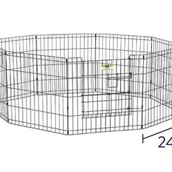 24" Puppy Or Dog Playpen Plus Bed, Harness Exercise Yard