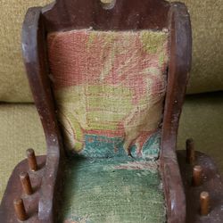 Vintage Rocking Chair Pin Cushion And Spool Holder