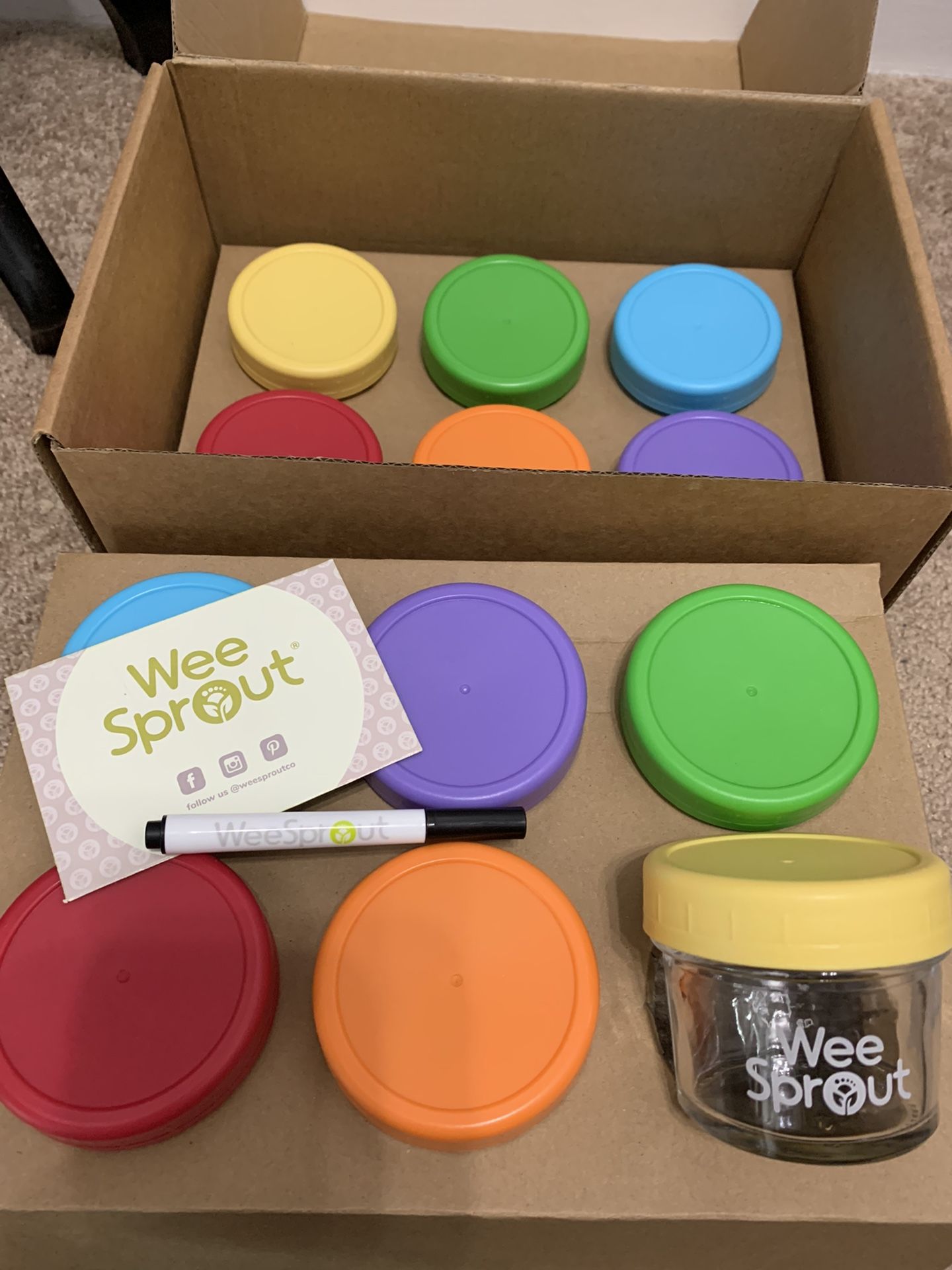 Baby Food Storage Glass Jars