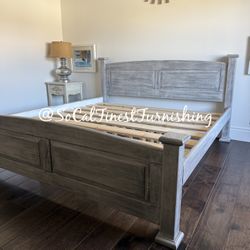 New King Bed Frame - No Mattress
