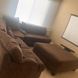 Awesome BIG Comfortable Sectional With Huge Ottoman 