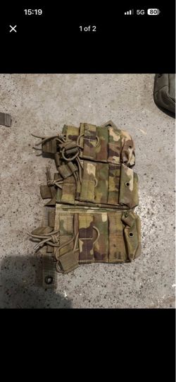Multicam MOLLE Triple Magazine Pouches