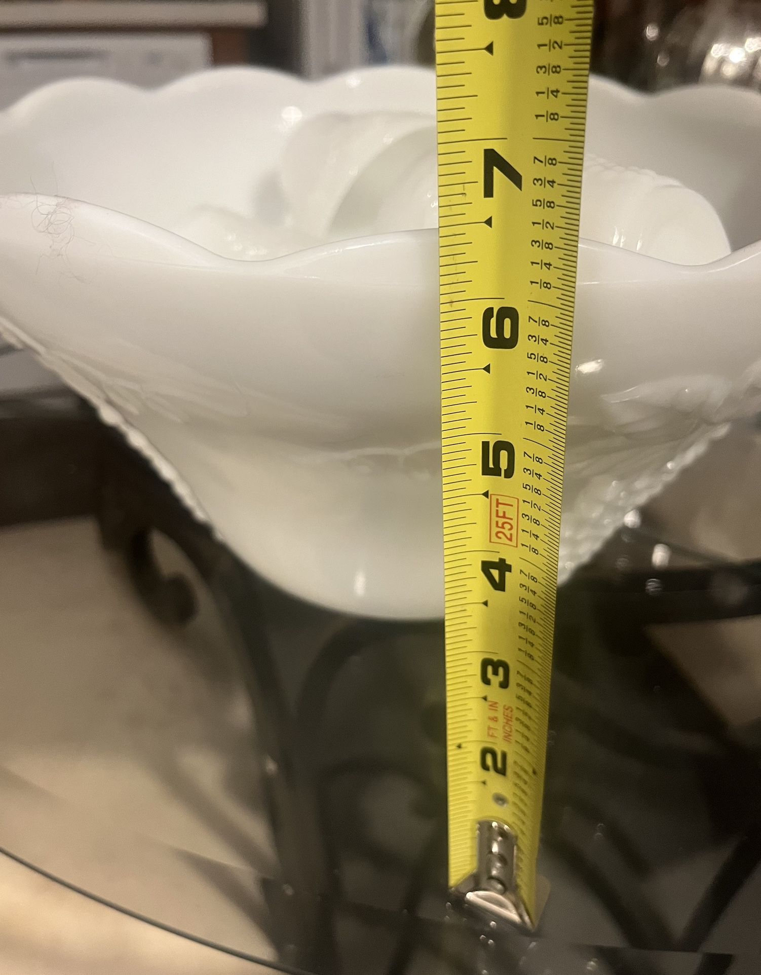 Milk Glass Harvest Grape Punch Bowl