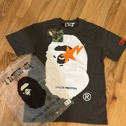 Bape X Heron Preston tee shirt