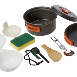 NIB Cookware Mess Kit for Camping - 11 pieces