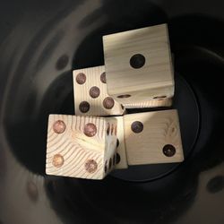 Yahtzee Yard Game Big Wooden Dice  