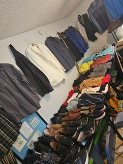 Mens shoes size 13 and xl, 2x and 3x suits and shirts and dress shirts and more. Open to offers