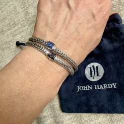 John  Hardy Sterling Silver Bracelet Set (2)
