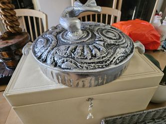 Vintage Don Drumm Cast Aluminum Covered Casserole Cooking Sculpture – Original Papers