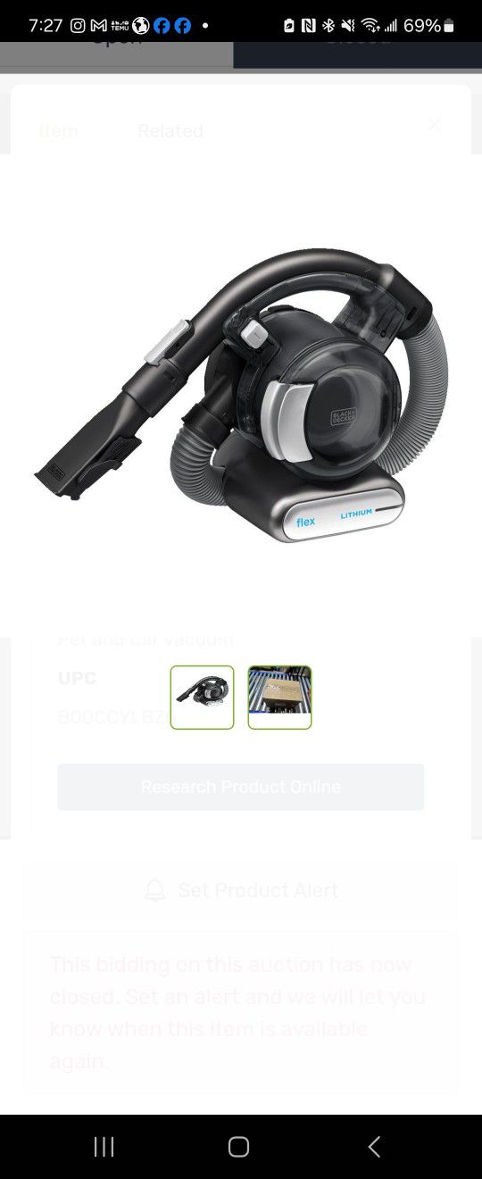 For Sale Black+Decker Handheld Vacuum cleaner