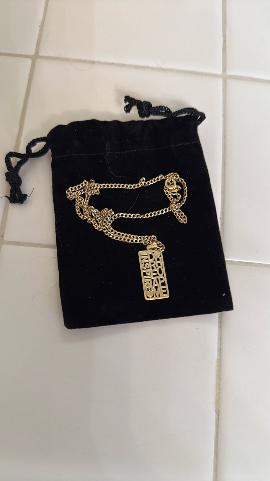 18k Gold Chain, 10k Gold Pendant