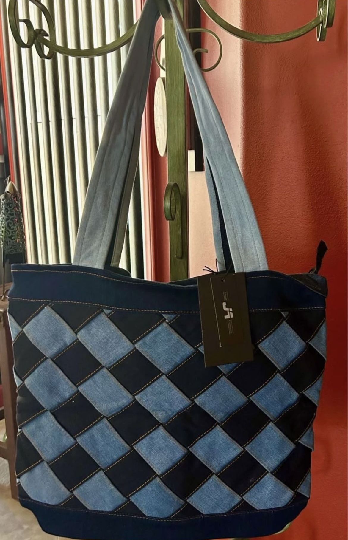 New Handcrafted Denim Tote Bag. Beautiful Bag , Nice Quality.