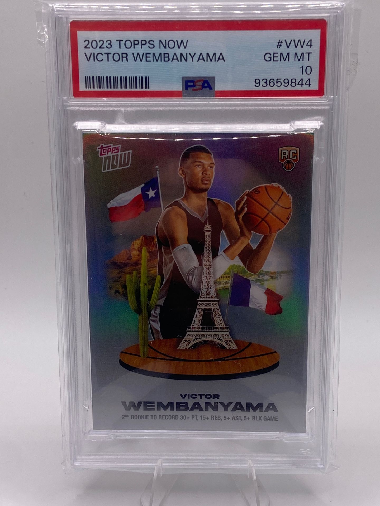 Victor Wembanyama Topps Now RC PSA 10 -$115