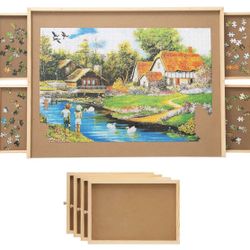 Wooden Jigsaw Puzzle Board Portable - Brand New in Box