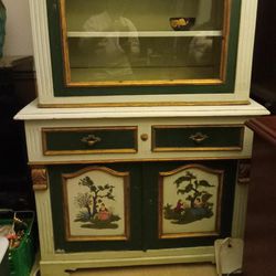 Early 1900s  China Cabinet. Would Look Great In A Hair Or Nail Salon Or Boutique